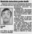 news article regarding the homicide of Kenneth William Aho