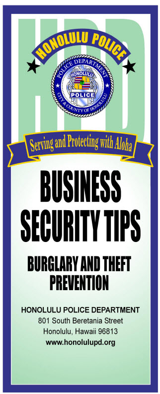 business security tips informational brochure