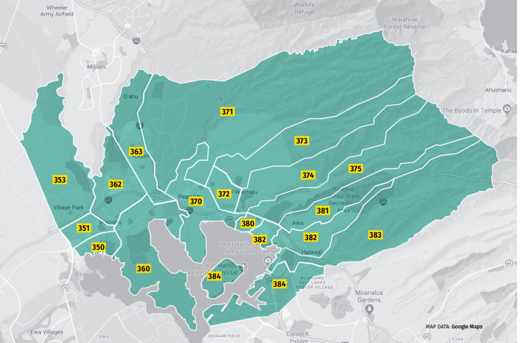 Shaded map of the District 3 beat boundaries