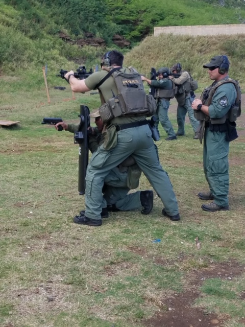 SSD officers training at the firing range