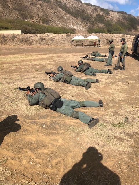 SSD officers training at the firing range