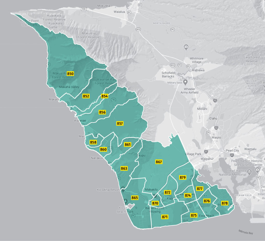 Shaded map of the District 8 beat boundaries