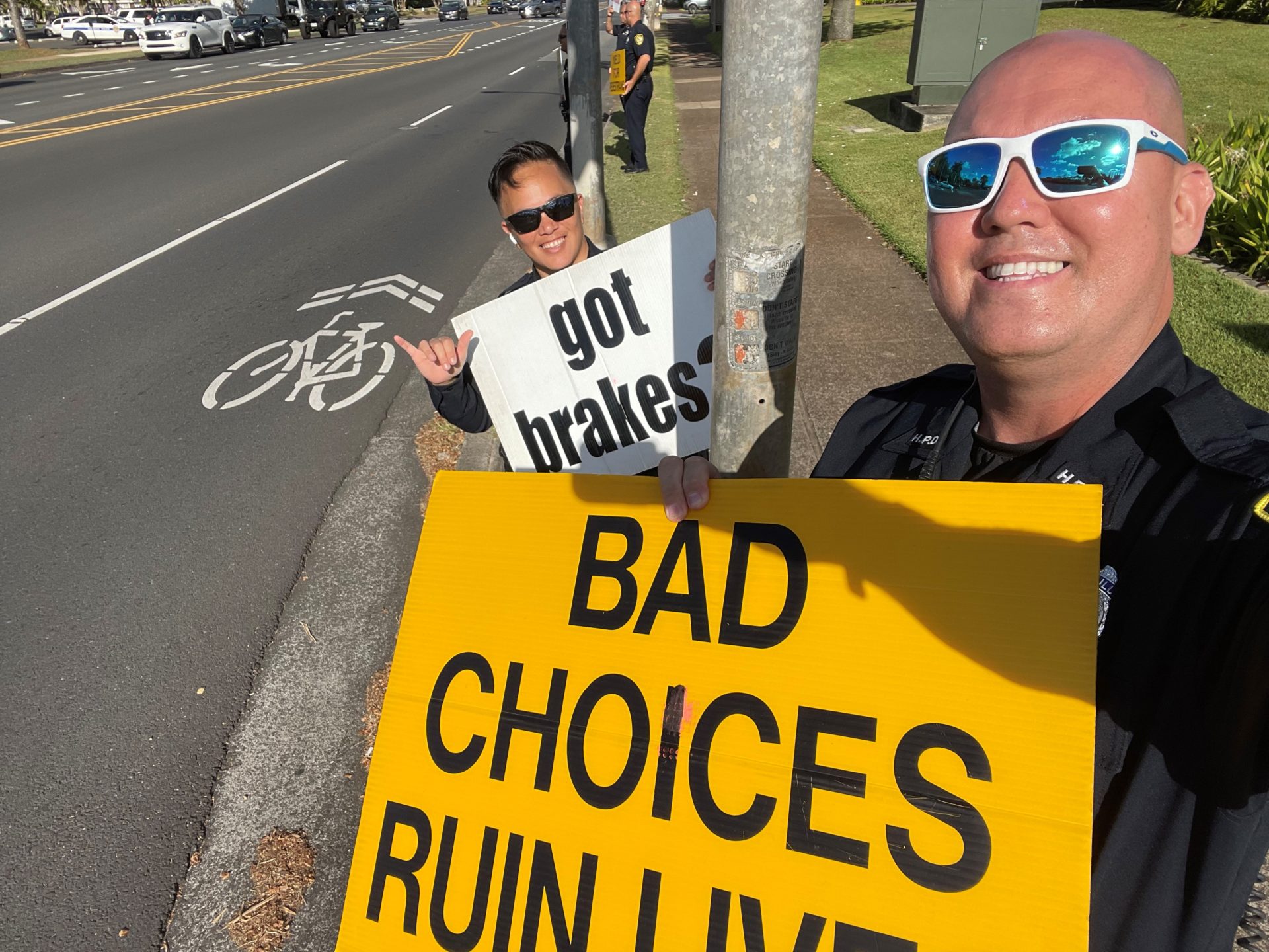 Traffic Awareness Sign Waving Event (Mililani) Honolulu Police Department