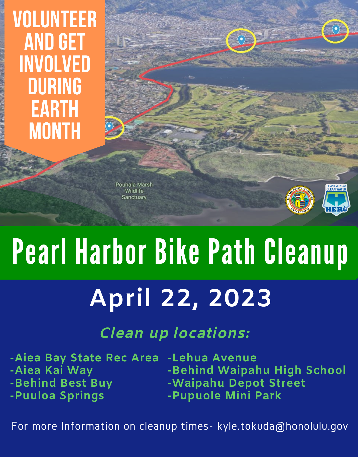 flyer pearl harbor bike path cleanup