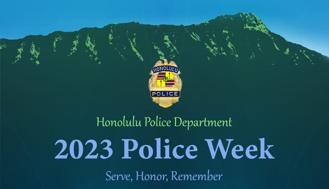 website banner 2023 police week badge mountains