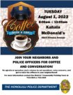 flyer coffee with a cop