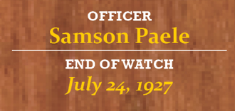 Officer Samson Paele end of watch