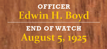 August Roll of Honor Officer Edwin H. Boyd