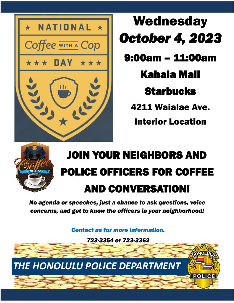 National Coffee with a Cop Day flyer