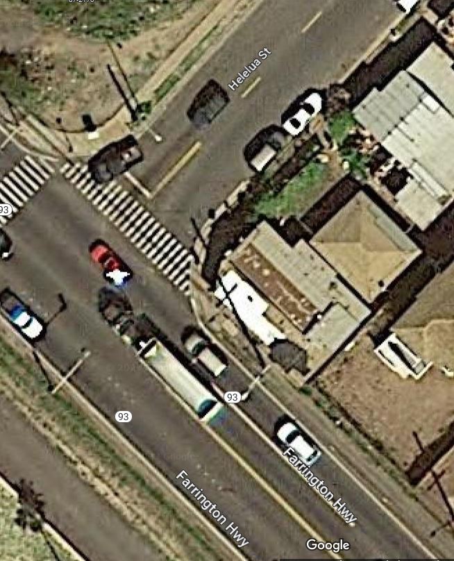 Google Map of Farrington Highway and Helelua Street