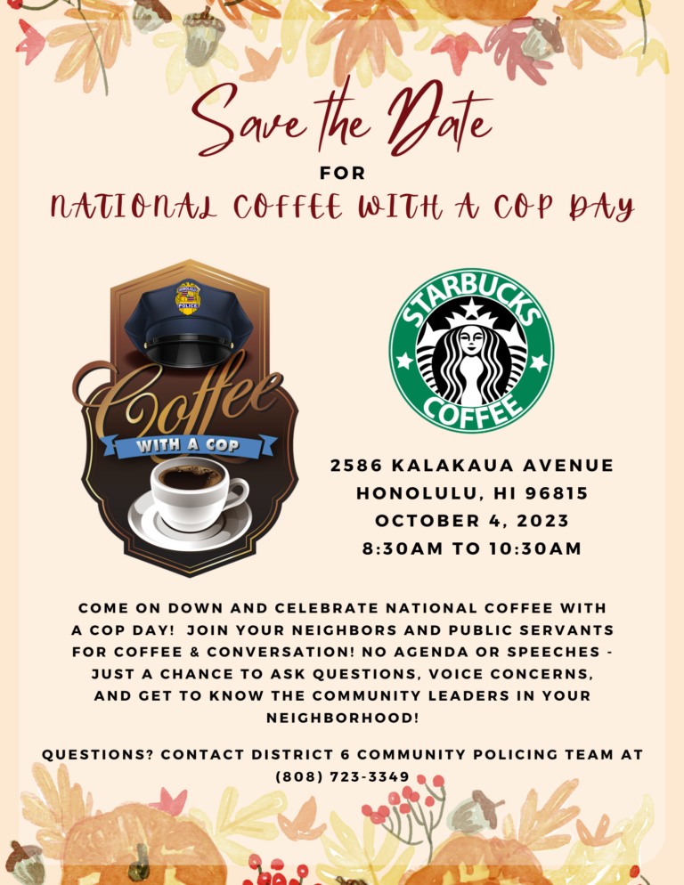 District 6 Coffee with a Cop Event (National Coffee with a Cop Day