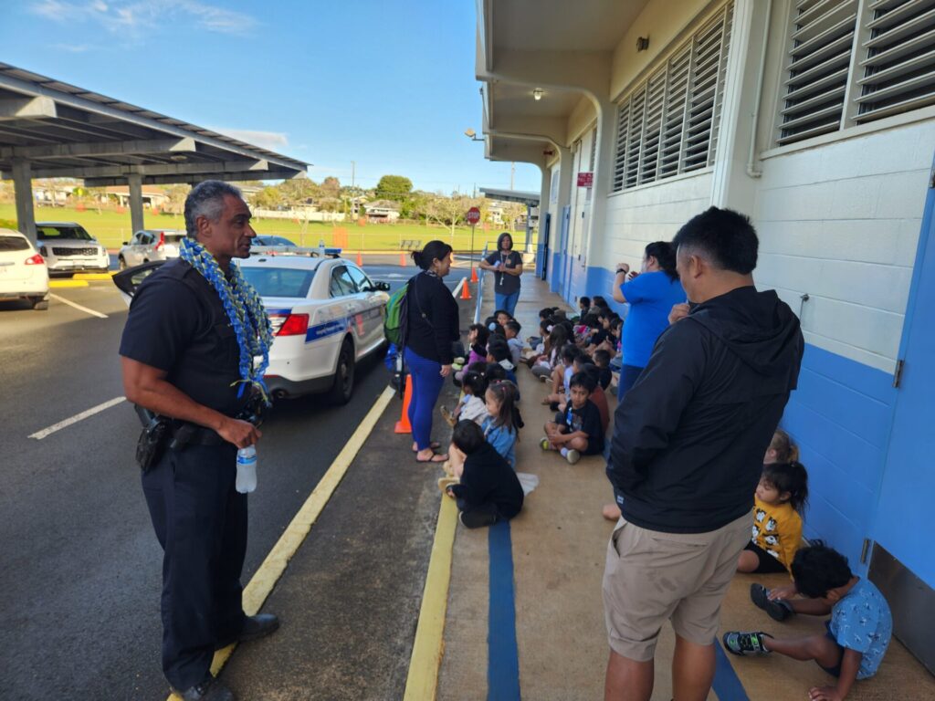Officers informed students what they do in the community