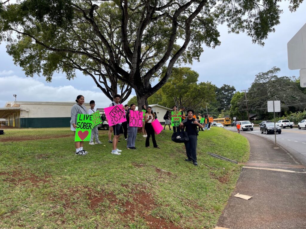 Officers participated in a CTAP at Leilehua High School