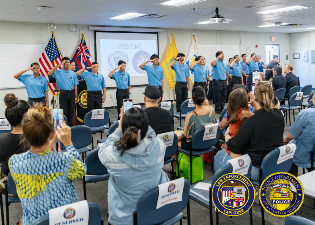 Over the weekend, HPD graduated our 23rd Explorer Basic Training Class as a part of the Law Enforcement Explorers Program (LEEP). LEEP is for young adults ages 14-20 who may be interested in a career in law enforcement. The program focuses on career, character, and social development. Each graduate mastered classroom academics, excelled at hands-on training drills, and showed incredible dedication and skill. To signup for LEEP visit, https://www.honolulupd.org/leep/.