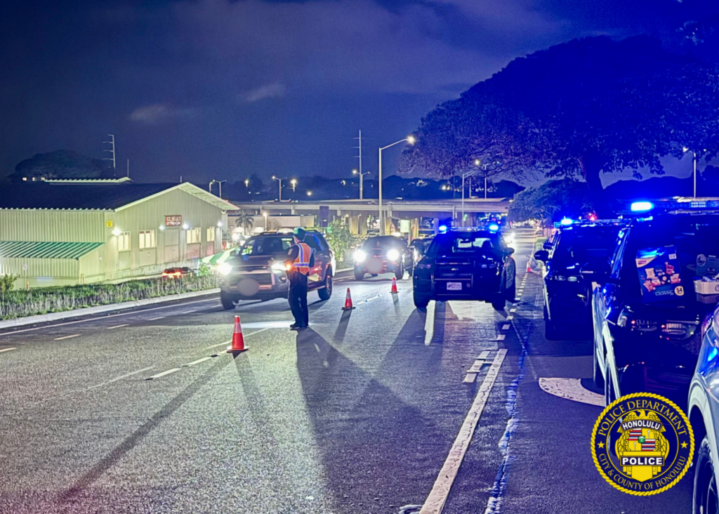 Traffic Division Honors Azalia Park with Sign-Waving and Checkpoint. Over the weekend, officers from the Traffic Division partnered with SafeRide Hawaiʻi, MADD Hawaiʻi, and the Keiki Injury Prevention Coalition Hawaiʻi for a sign-waving event in remembrance of Azalia Park, a victim of impaired driving in December 2020. Officers then conducted a sobriety checkpoint in the area, where sober drivers were thanked with a gift from MADD Hawaiʻi for choosing to drive sober. 🚗💙 Remember, making good decisions affects us all and helps ensure safer roads for everyone. 🌟 #SaferRoadsTogether #DriveWithAloha #SafeEveryMile