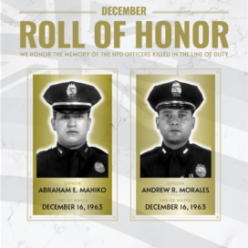 Roll of Honor for the month of December