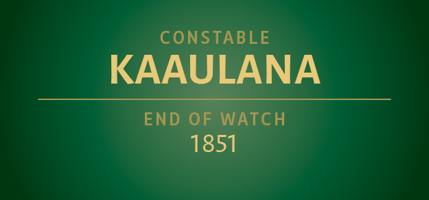 January Roll of Honor: Constable Kaaulana