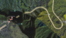 Google Maps Image of Paili Highway, just prior to the Nu'uanu Pali Tunnels.
