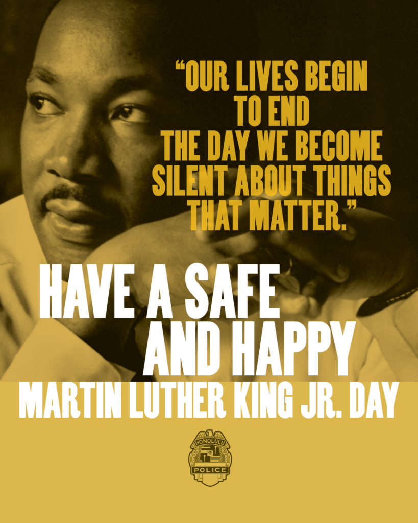 Graphic that includes an image of Martin Luther King Jr. and a quote that’s attributed to him.