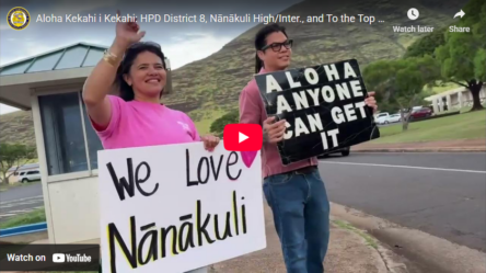 Our District 8 Community Policing Team joined Nānākuli High and Intermediate Community School Coordinator Kaui Asinsin, along with the incredible students, staff, and To The Top Hawaiʻi, for February’s SHINE initiative this past Friday. 🌟 This month’s value is Aloha Kekahi i Kekahi—Love One Another. Our goal was simple: to show our school community that love is the way! From uplifting signs to snacks during drop-off, we were there to make sure every student and family member started their day feeling supported. Moments like these are so important because they help our keiki see beyond the badge and realize that we are all here for them. When students, staff, and officers stand together, our community grows stronger than ever. 🤝🏽✨ #Aloha #CommunityPolicing #StrongerTogether
