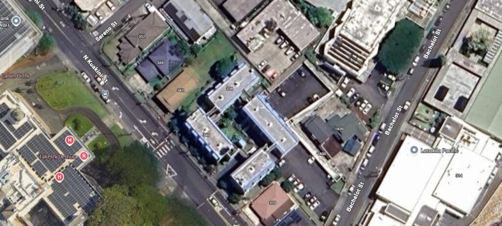 Google Map image of North Kuakini Street.