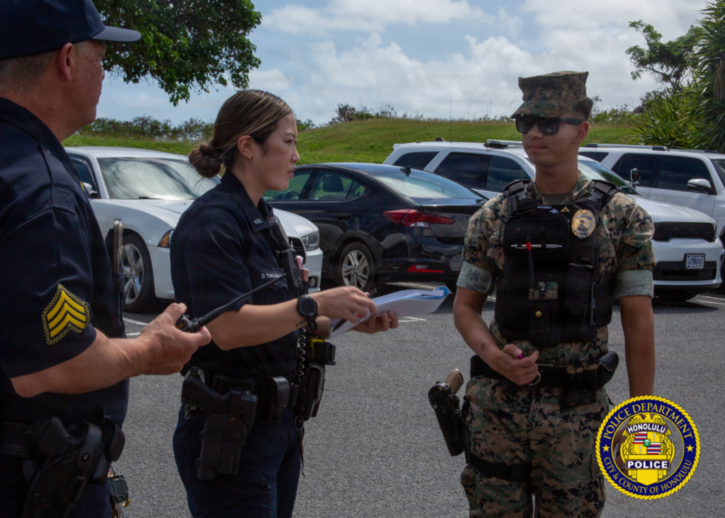 🚓🤝 HPD officers from District 4 Community Policing Team and District 6 Fourth Watch partnered with the Marine Corps Base Hawaiʻi Provost Marshal’s Office to promote traffic safety. The initiative began with sign waving at the base entrance, reminding drivers to “Slow Down,” “Drive with Aloha,” and including the sobering reminder that “Speed Kills.” Officers also conducted a speeding operation as part of the effort, issuing over 20 speeding citations. 🚗💙 Traffic safety starts with each of us. Slow down, stay alert, and drive with aloha to help keep our roads safe for everyone. #CommunityPolicing #TrafficSafety #SaferRoadsTogether #DriveWithAloha #SafeEveryMile