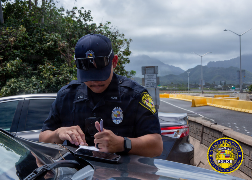 🚓🤝 HPD officers from District 4 Community Policing Team and District 6 Fourth Watch partnered with the Marine Corps Base Hawaiʻi Provost Marshal’s Office to promote traffic safety. The initiative began with sign waving at the base entrance, reminding drivers to “Slow Down,” “Drive with Aloha,” and including the sobering reminder that “Speed Kills.” Officers also conducted a speeding operation as part of the effort, issuing over 20 speeding citations. 🚗💙 Traffic safety starts with each of us. Slow down, stay alert, and drive with aloha to help keep our roads safe for everyone. #CommunityPolicing #TrafficSafety #SaferRoadsTogether #DriveWithAloha #SafeEveryMile