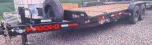 A maxey trailer with MAXX-D lettering on the drivers’ side frame