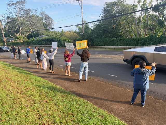 D2 OFFICERS AND HPD's SSD Division spoke with students at Ka'ala Elementary on Career Day to discuss roles within the department.