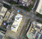 Google Maps depicting the area of Kapiolani Boulevard and Keeaumoku Street