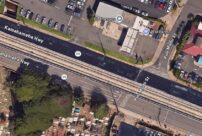 Google maps image that depicts the intersection area of Kamehameha Highway and Puu Momi Street.