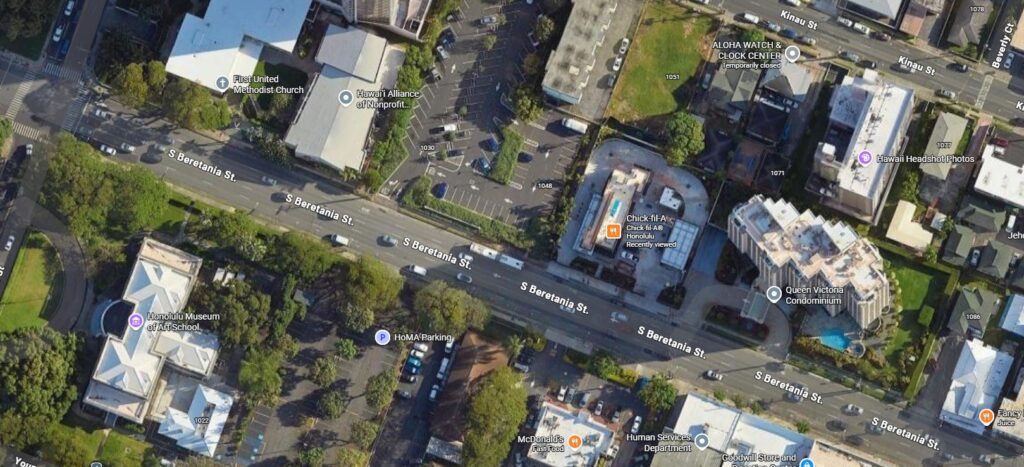 Google Map image of South Beretania Street