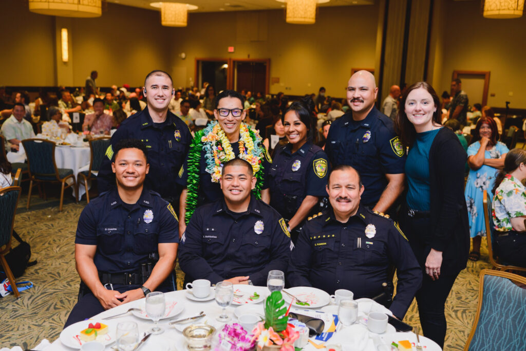 Sgt Matumoto_MHAH Award 2026 Group photo of officers from the Major Events Division at the 2026 Mental Health America of Hawaii awards, where Sgt. Corbin Matsumura was honored.