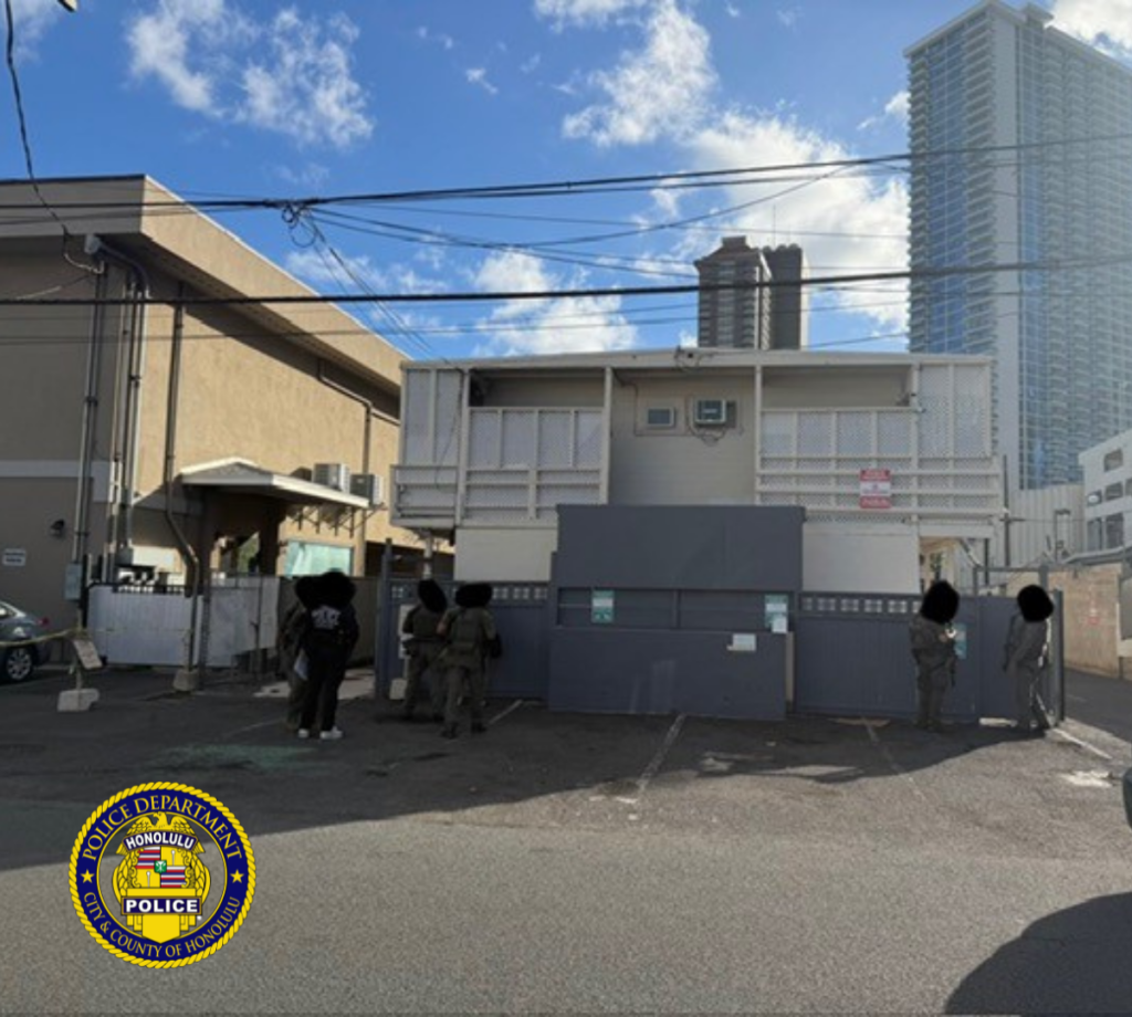 Photo of illegal gambling establishment on Kalauokalani Way in Honolulu