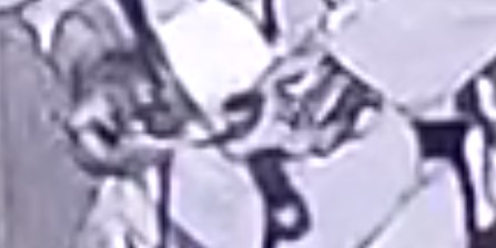 Unknown male suspect with tattoos on right shin and hand as shown on surveillance camera