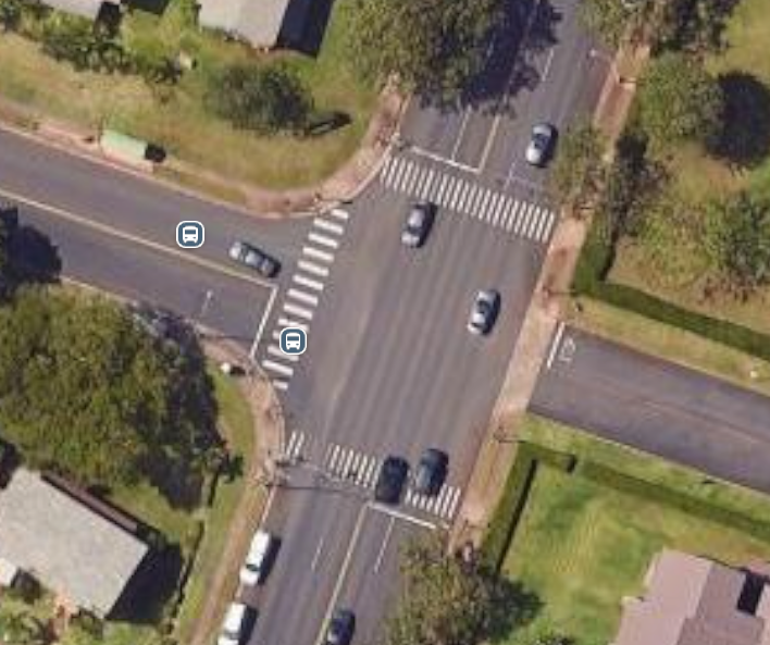 Intersection of Kaahumanu Street and Noelani Street
