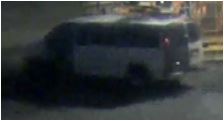 White panel van with windows as shown on surveillance video