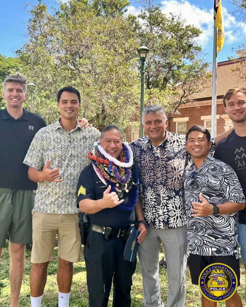 Sgt. Chad Giesseman with UH Men's Volleyball team
