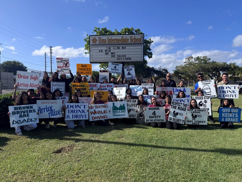 Ilima Intermediate sign waving