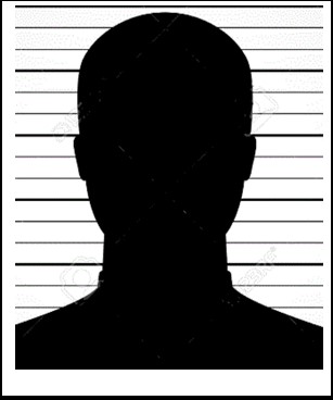 Graphic outline of an unknown individual