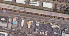 Google Maps image that depicts the area of H-1 Freeway (west) and Ohohia Street